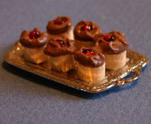 Dollhouse Miniature Cupcakes, Chocolate